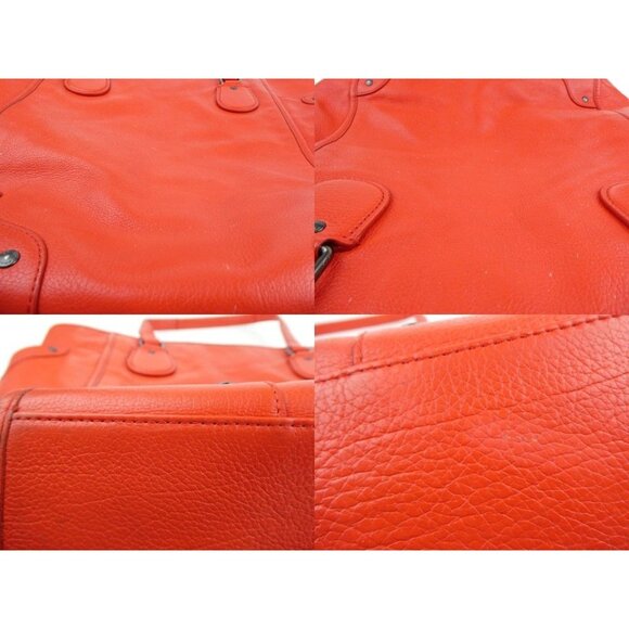 Coach Orange Leather Tote Bag F34039 - Picture 14 of 16